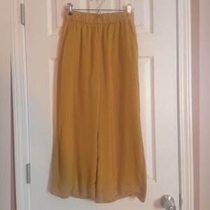 Petite Marigold Satin Wide Leg Pants